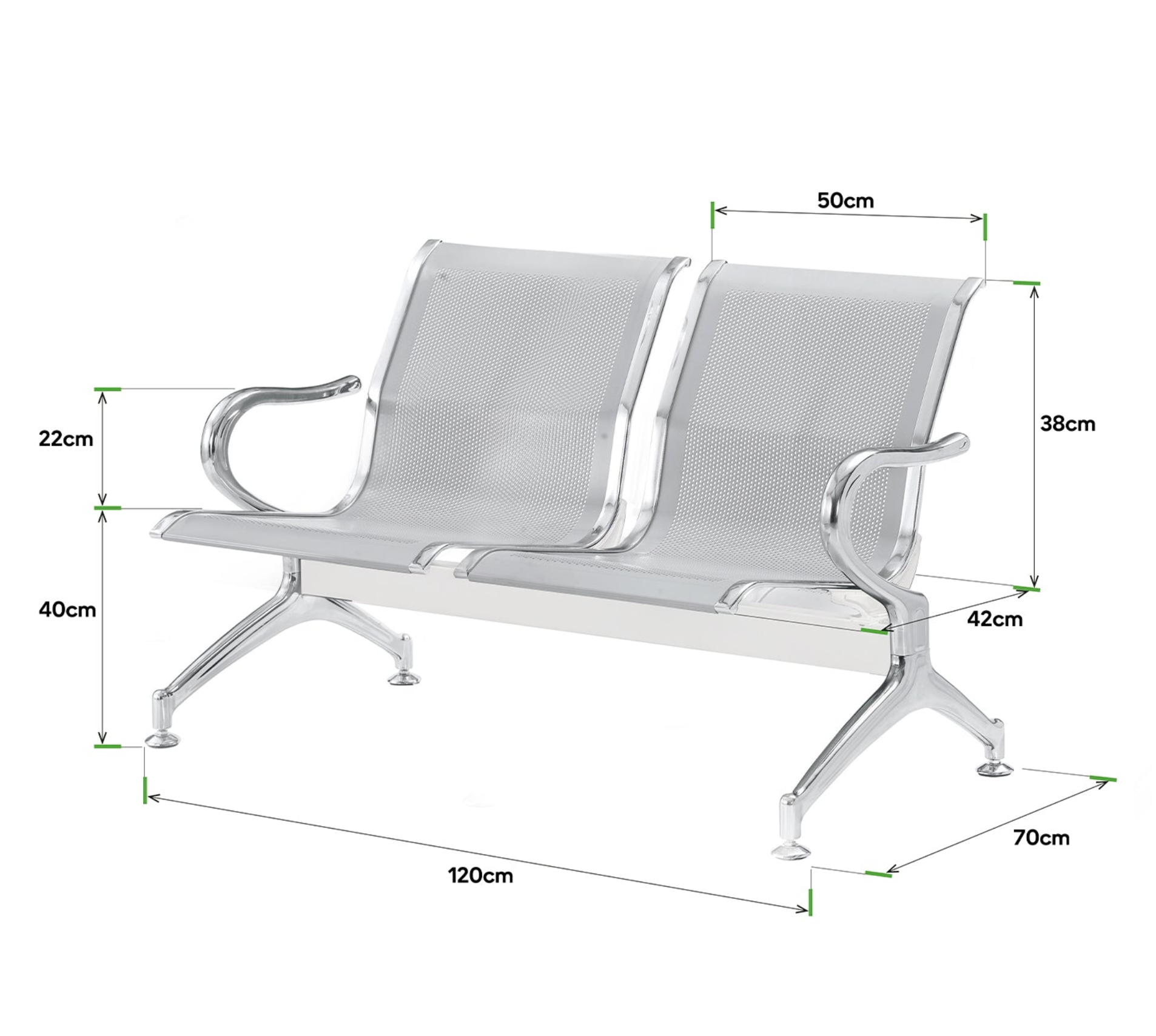 Banca profesional Nápoles 2 personas resistente