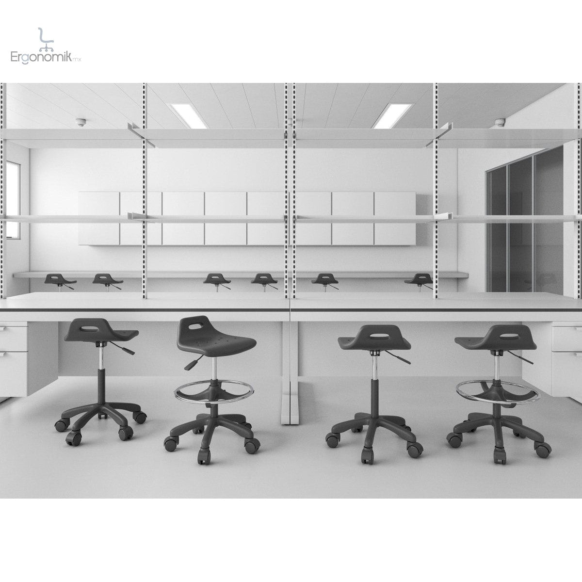Banco Heavy Duty I - 9 - 2 piezas - Ergonomik silla industrial OFFIHO