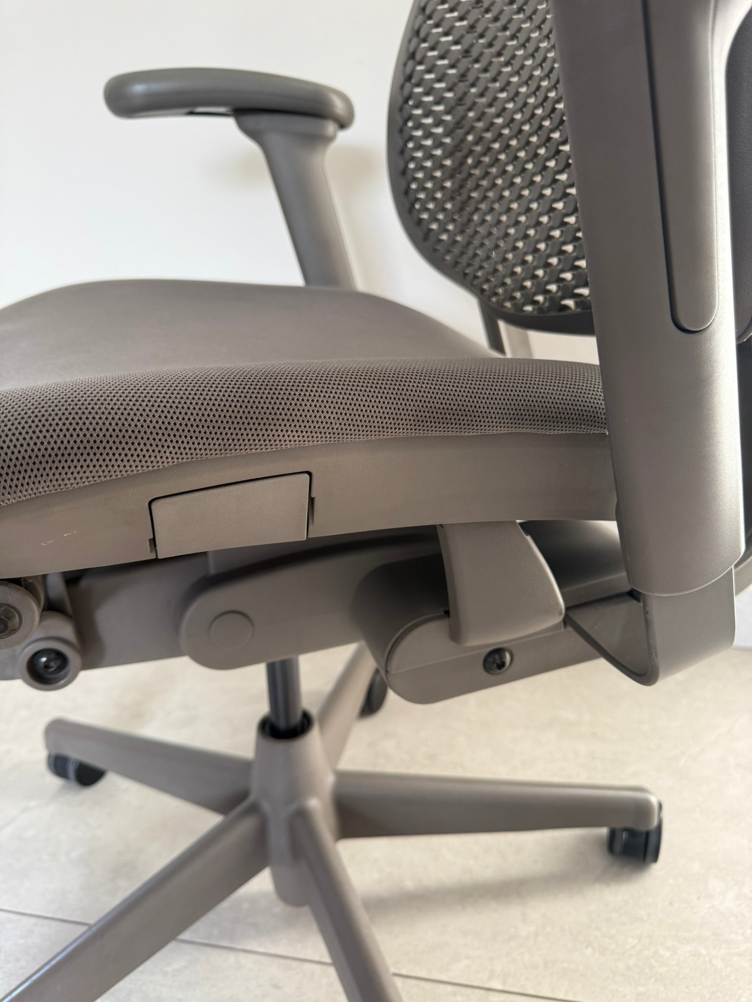 Vista del soporte lumbar ajustable