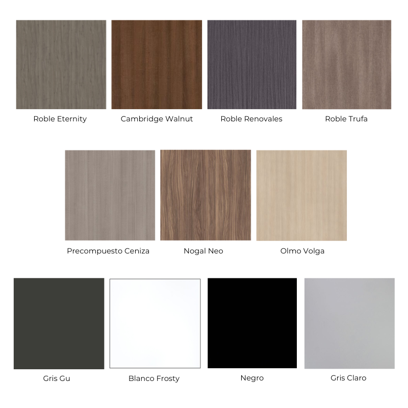 Credenza 1.80m abierta mostrando espacio interior