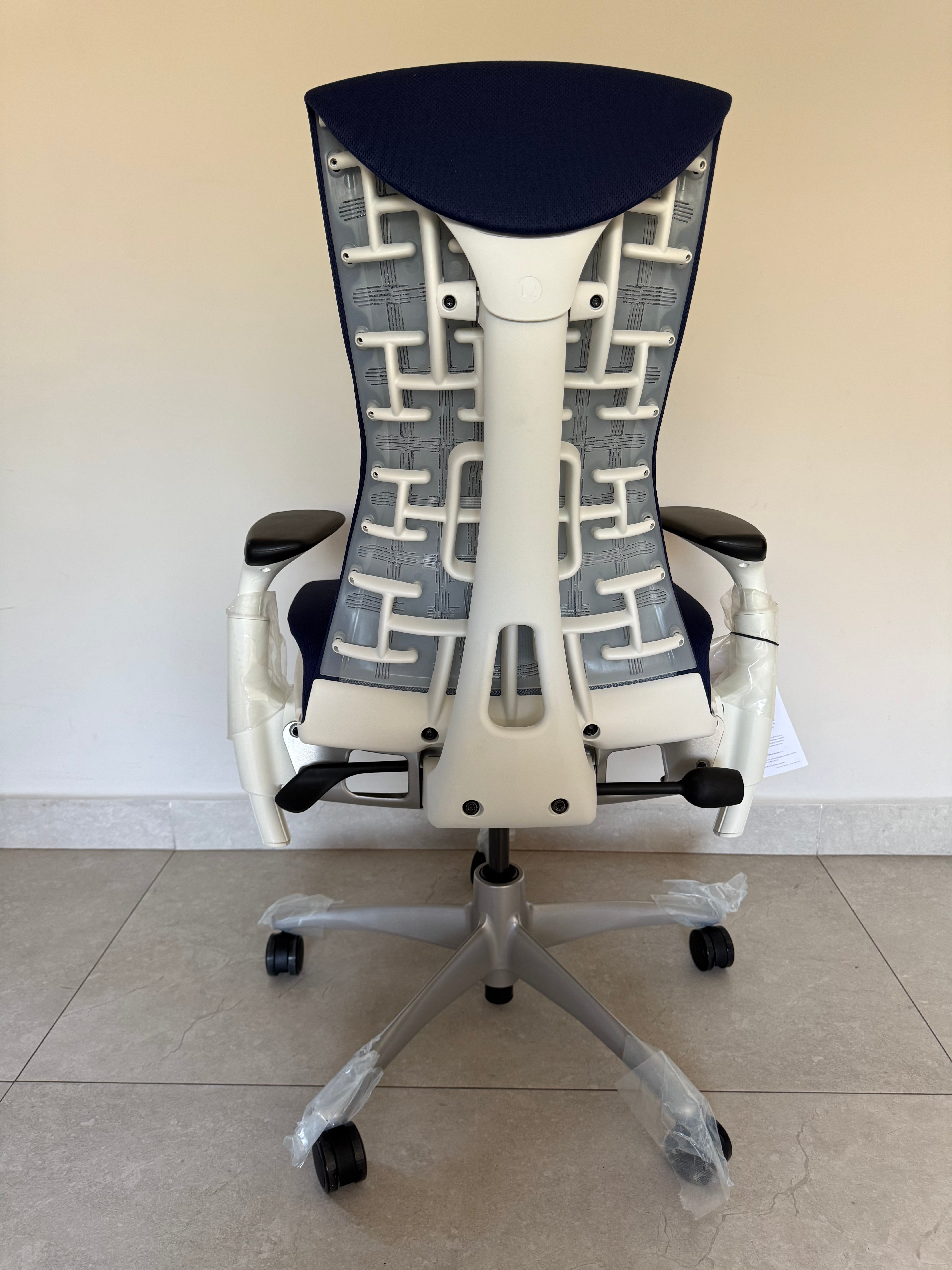 Detalle del respaldo ergonómico de la silla