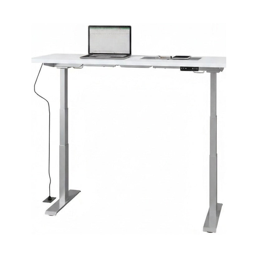 Escritorio Ascend Operativa 1.60x.60 altura ajustable - Silver / Blanco frosty