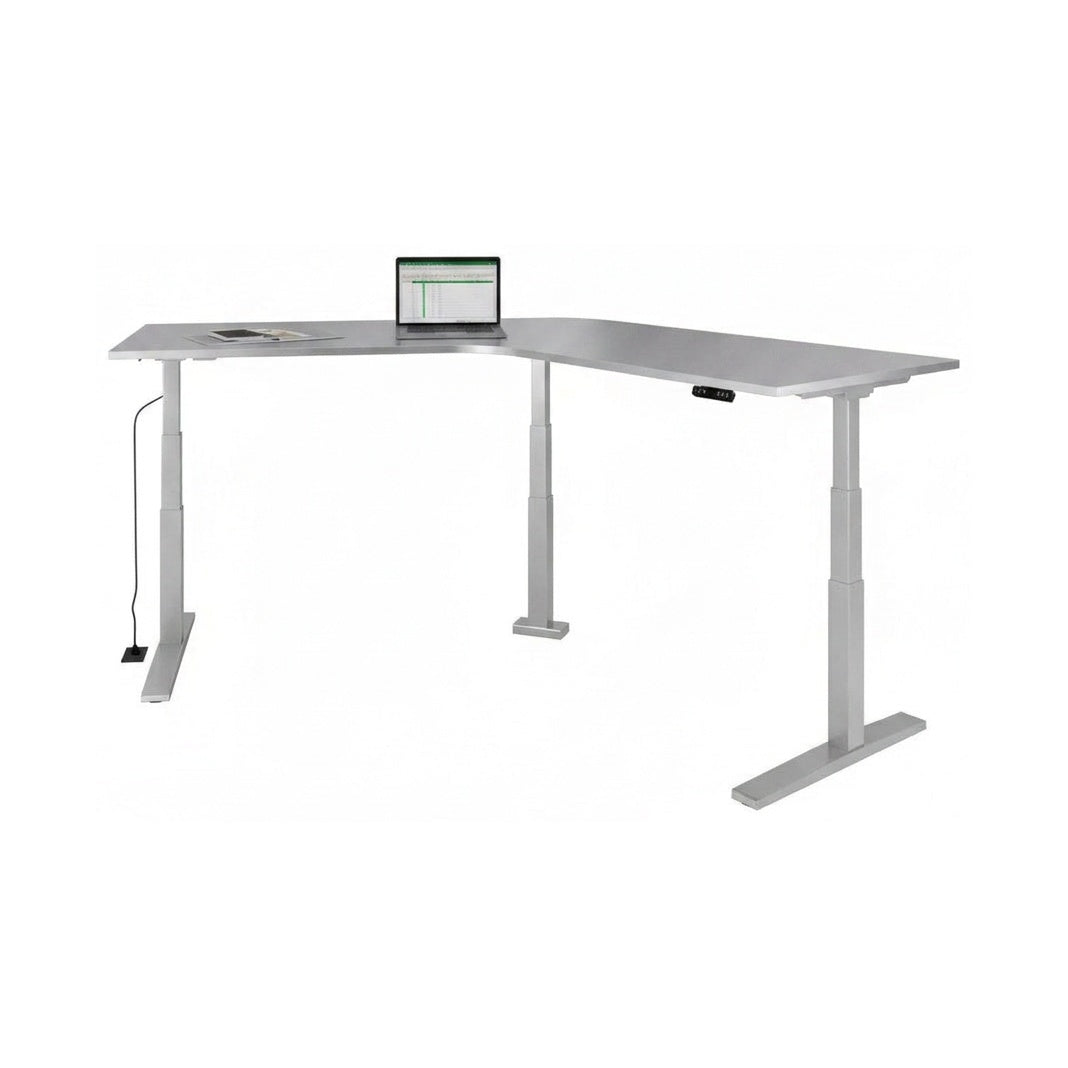 Escritorio Ascend Semi Ejecutivo Bumeran altura ajustable - Silver / Aluminio