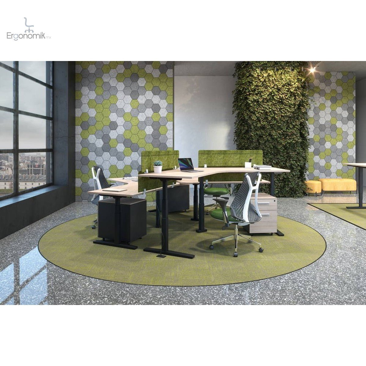 Escritorio Ascend Semi Ejecutivo Bumeran altura ajustable - Ergonomik escritorio Office Class