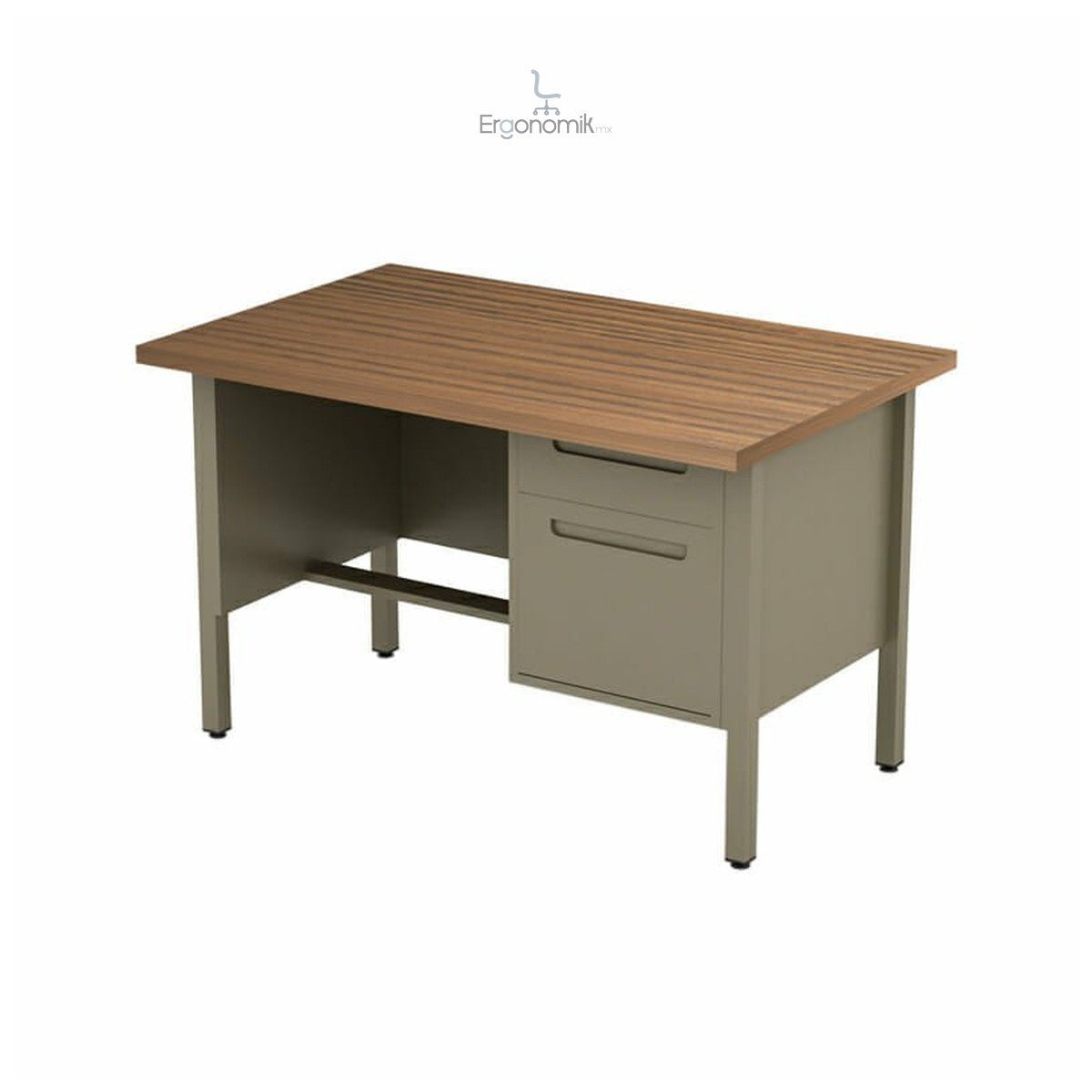 Escritorio Metálico Nova 120cm con pedestal derecho - Ergonomik escritorio OFIK