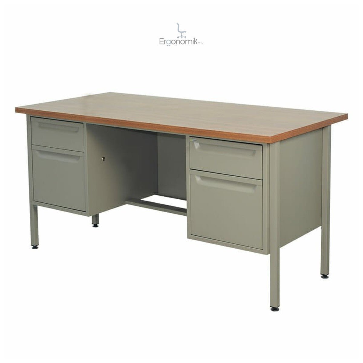 Escritorio Metálico Nova 152cm con doble pedestal - Ergonomik escritorio OFIK