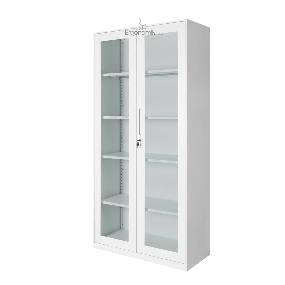 Gabinete Con Puertas Completas De Vidrio 1.85 MC (Desarmado) - Ergonomik gabinete OFIK
