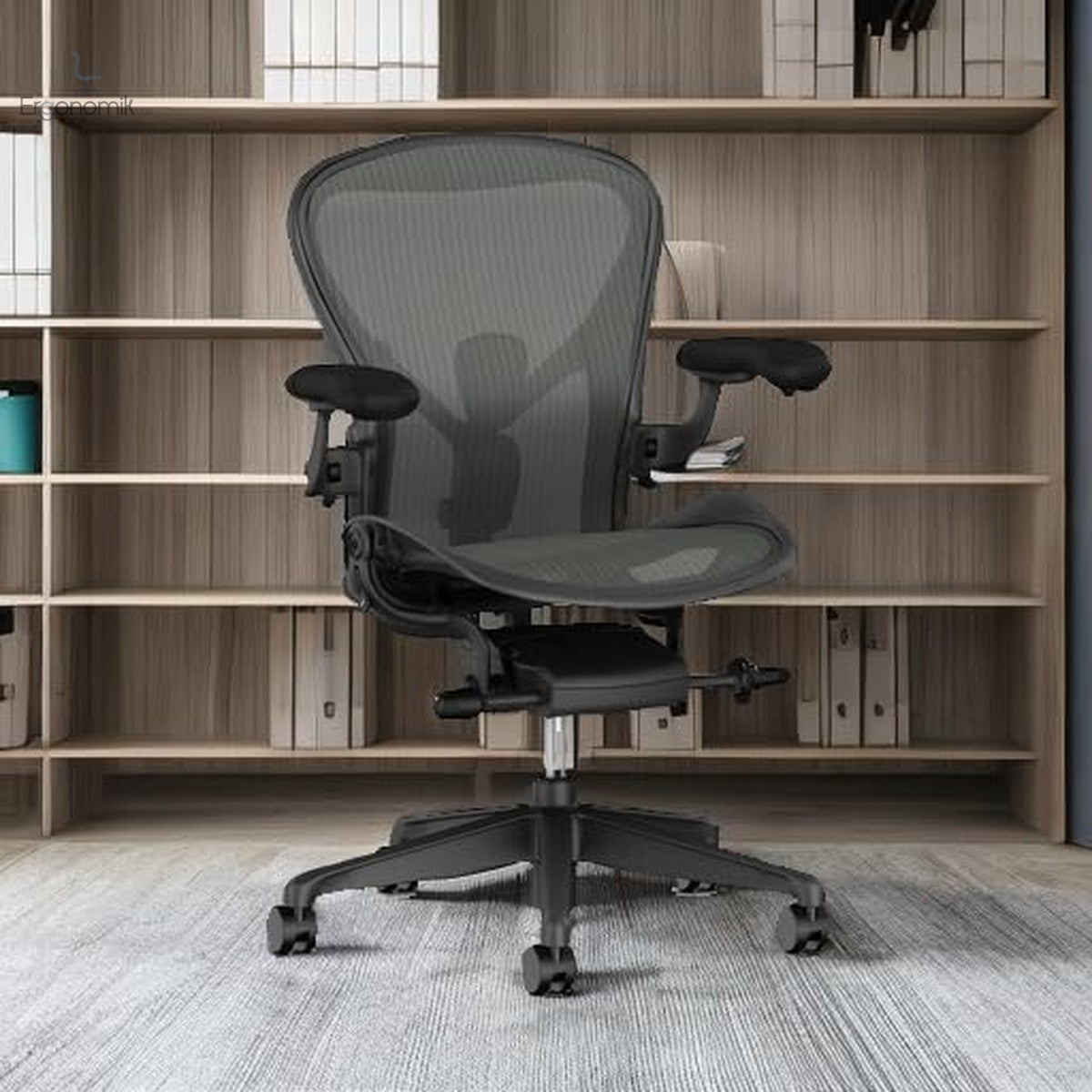 Herman Miller Aeron Chair Talla B, Graphite - Ergonomik Ergonomik