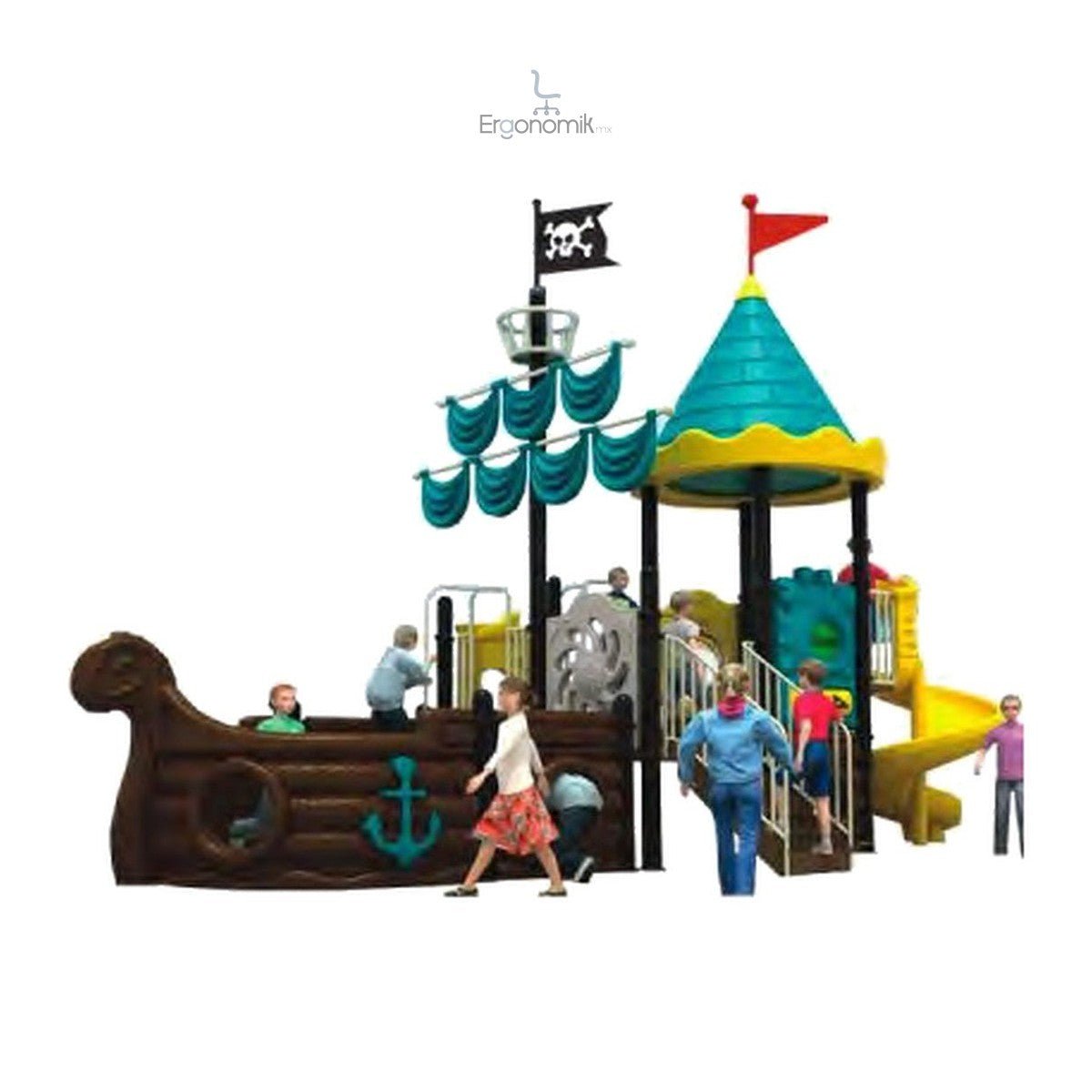 Juego Infantil Modular Modelo 174 - Ergonomik Juegos Infantiles - Modulares Línea Juego Infantil