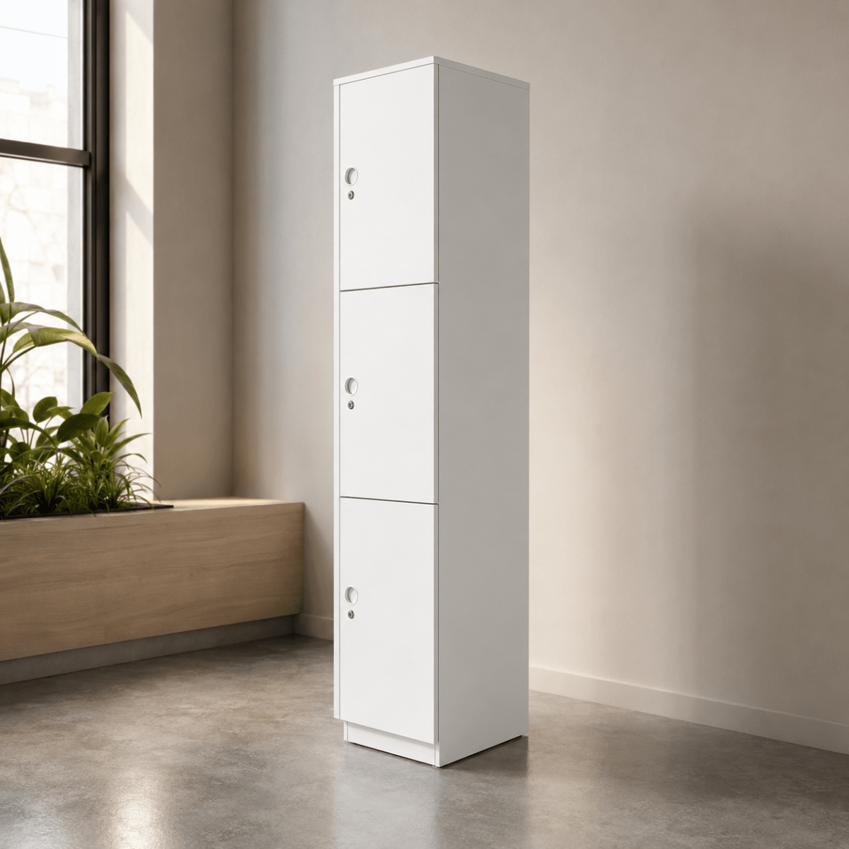 Locker de 3 Puertas en Melamina - Ergonomik Lockers OFIK