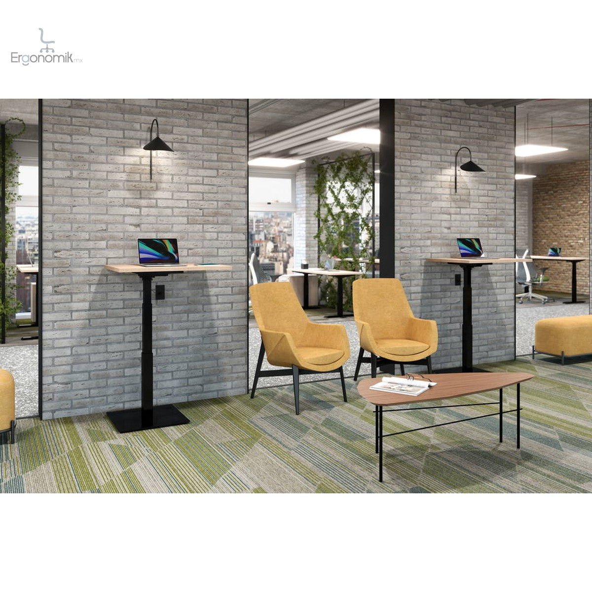 Mesa Ascend Individual altura ajustable - Ergonomik escritorio Office Class