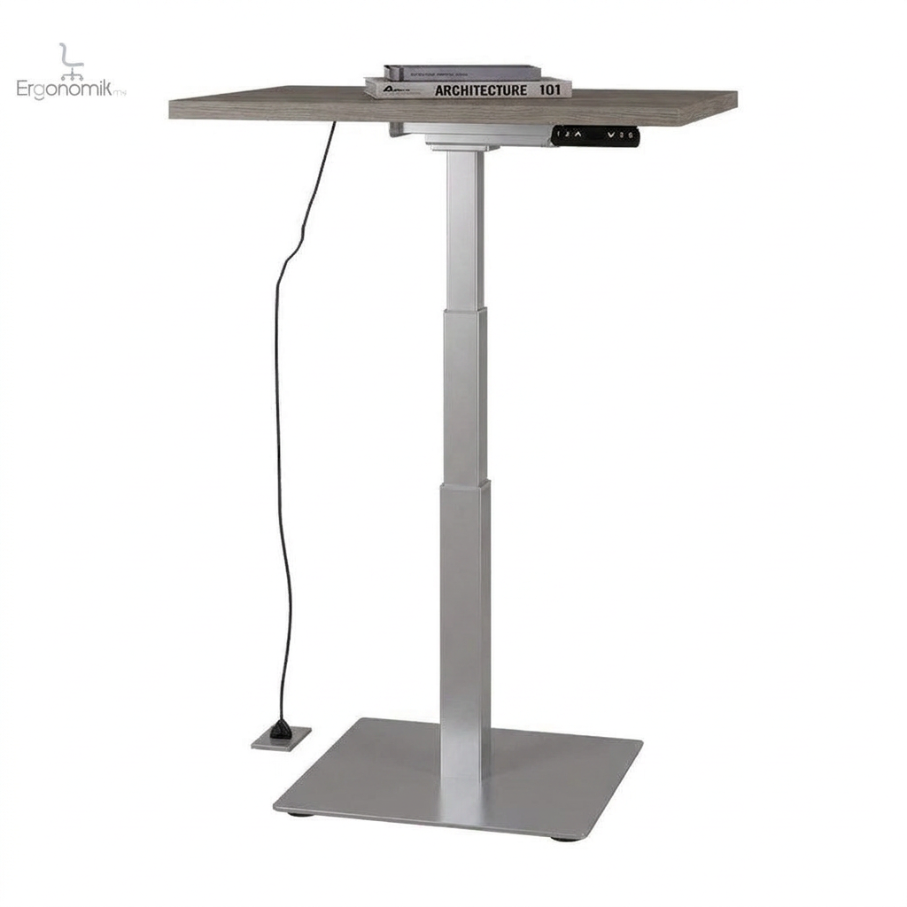 Mesa Ascend Individual altura ajustable - Silver / Roble eternity
