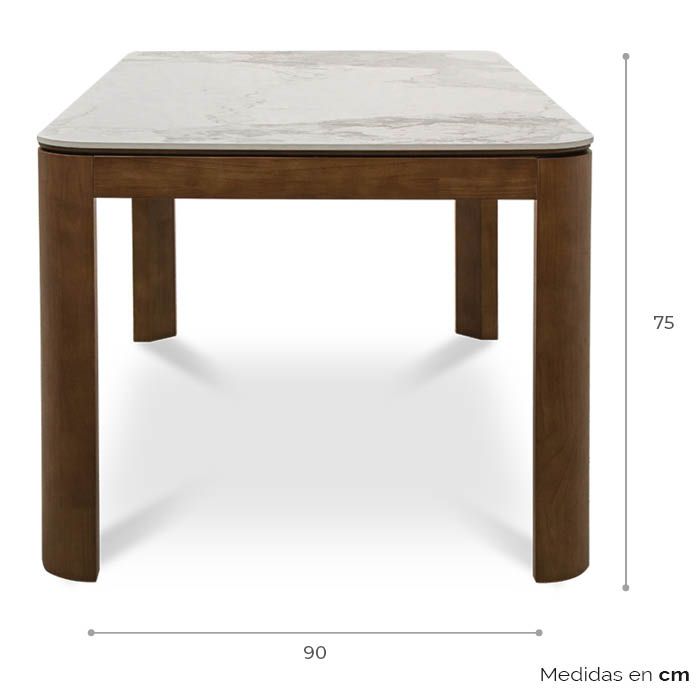 Mesa de Comedor Luner para 6 - Ergonomik Mesa de Comedor Tamarindo