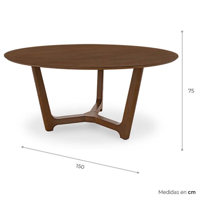 Mesa de Comedor Redonda Ramik - Ergonomik Mesa de Comedor Tamarindo