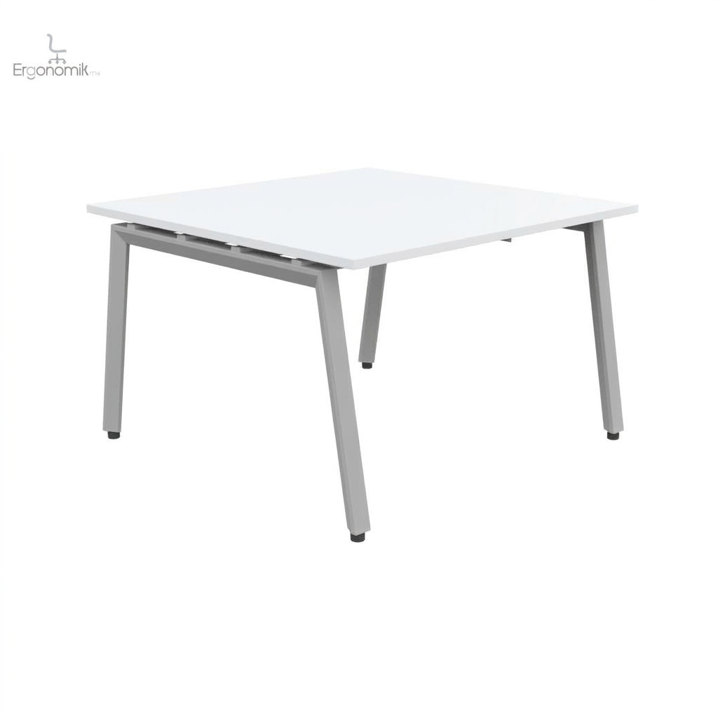 Mesa de Juntas Alpha - Blanco frosty / Gris