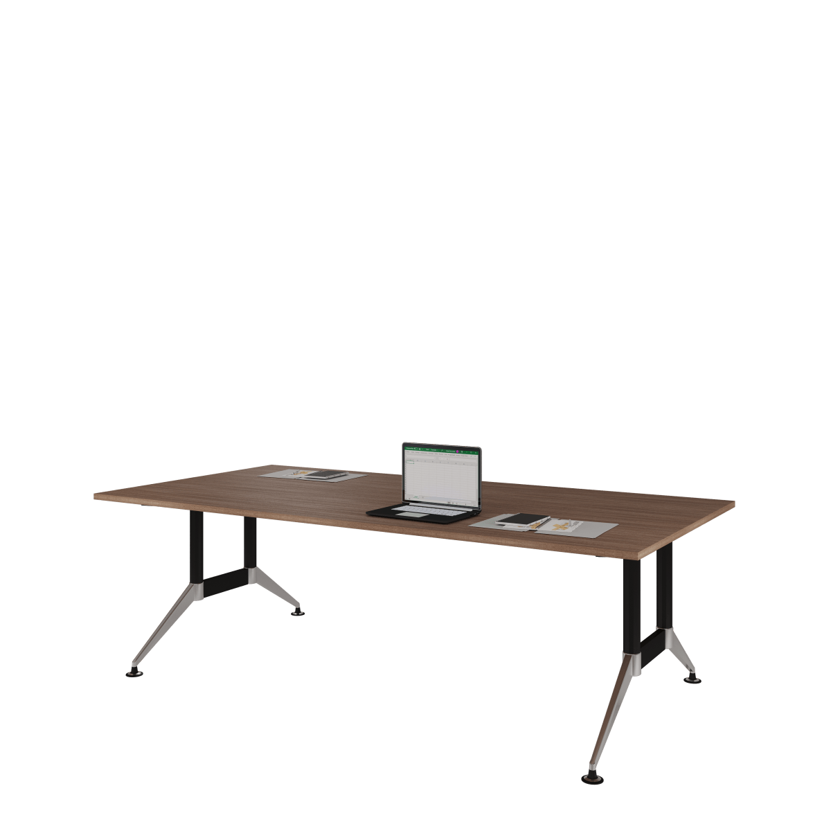 Mesa de Juntas Tech B Chrome Rectangular - Ergonomik escritorio Office Class