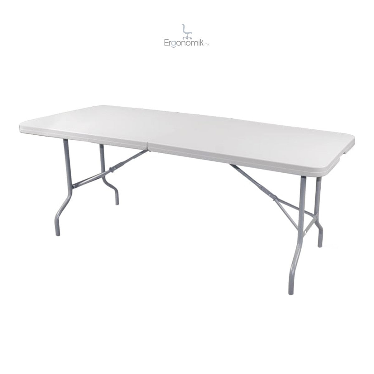 Mesa plegable rectangular 2 secciones 2.44×76 plastico blanco - Ergonomik mesa OFIK