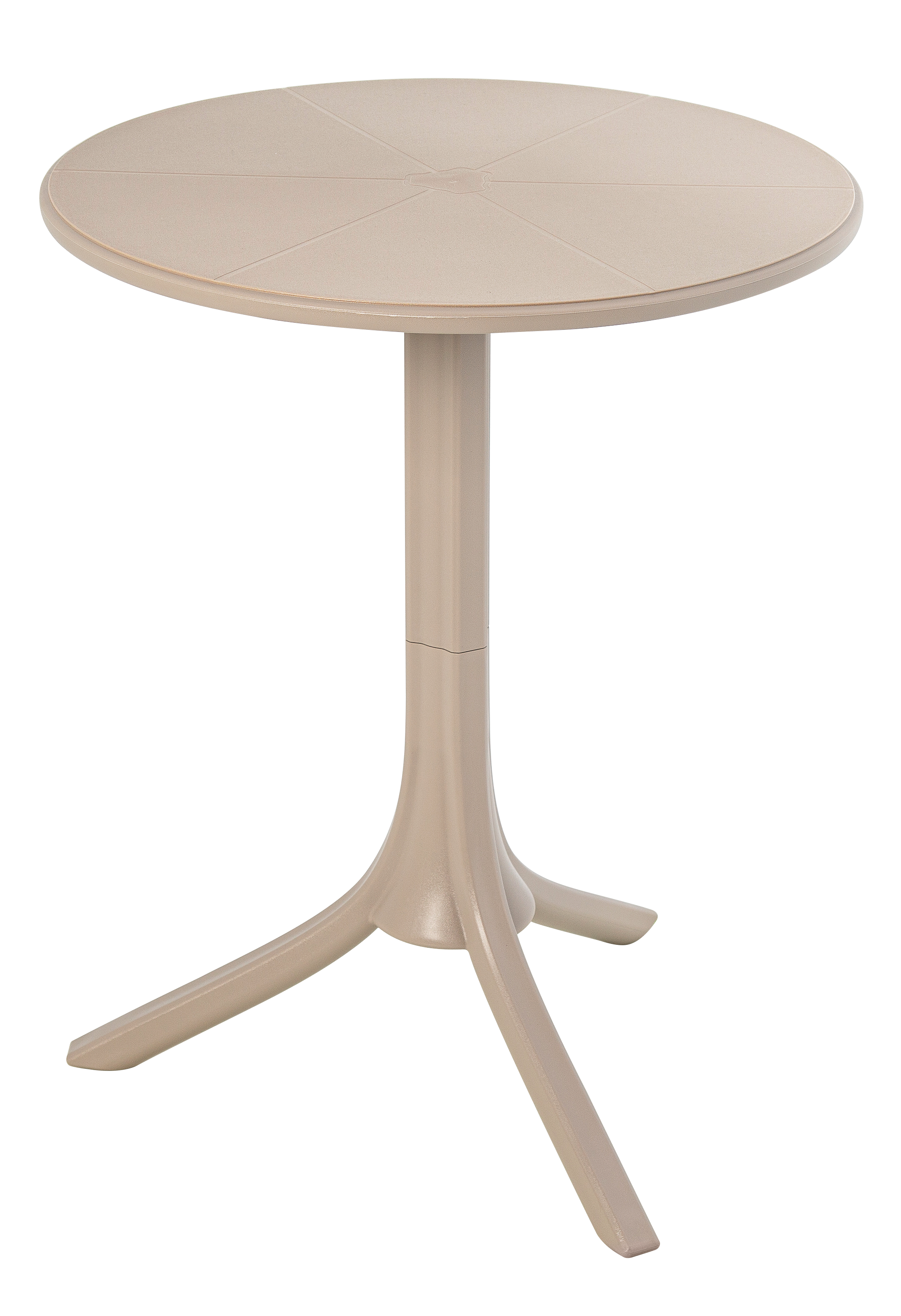 Vista lateral mostrando la estructura de la mesa