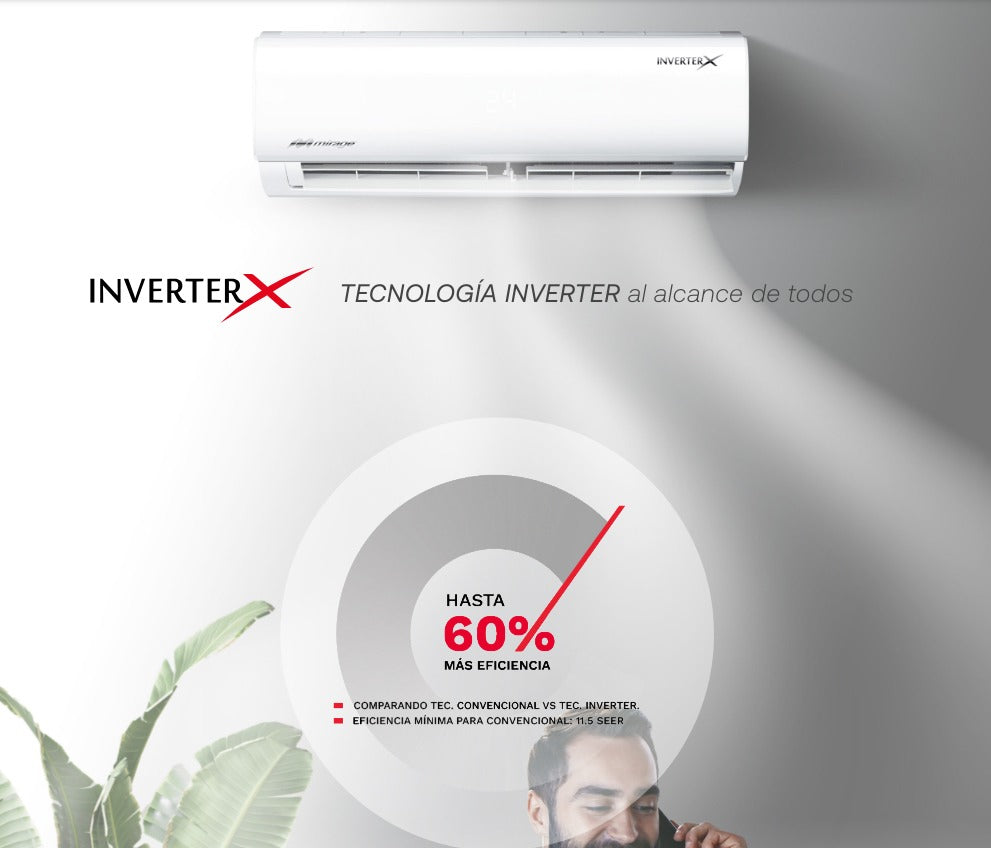 Minisplit Inverter X 1.5 Ton 220V en ambiente moderno