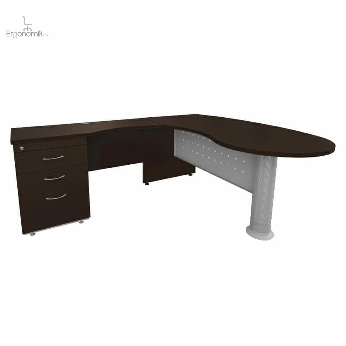 Modulo Elite Operativo Reggio Color Wengue - Ergonomik escritorio Ofik