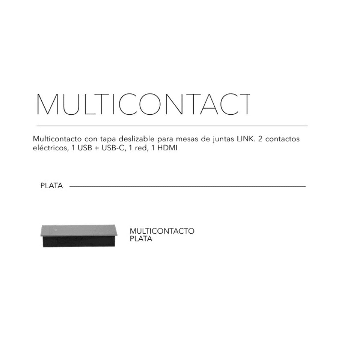 Centro de Energía - Multi contacto Plata Link - Ergonomik Multi contacto MEM