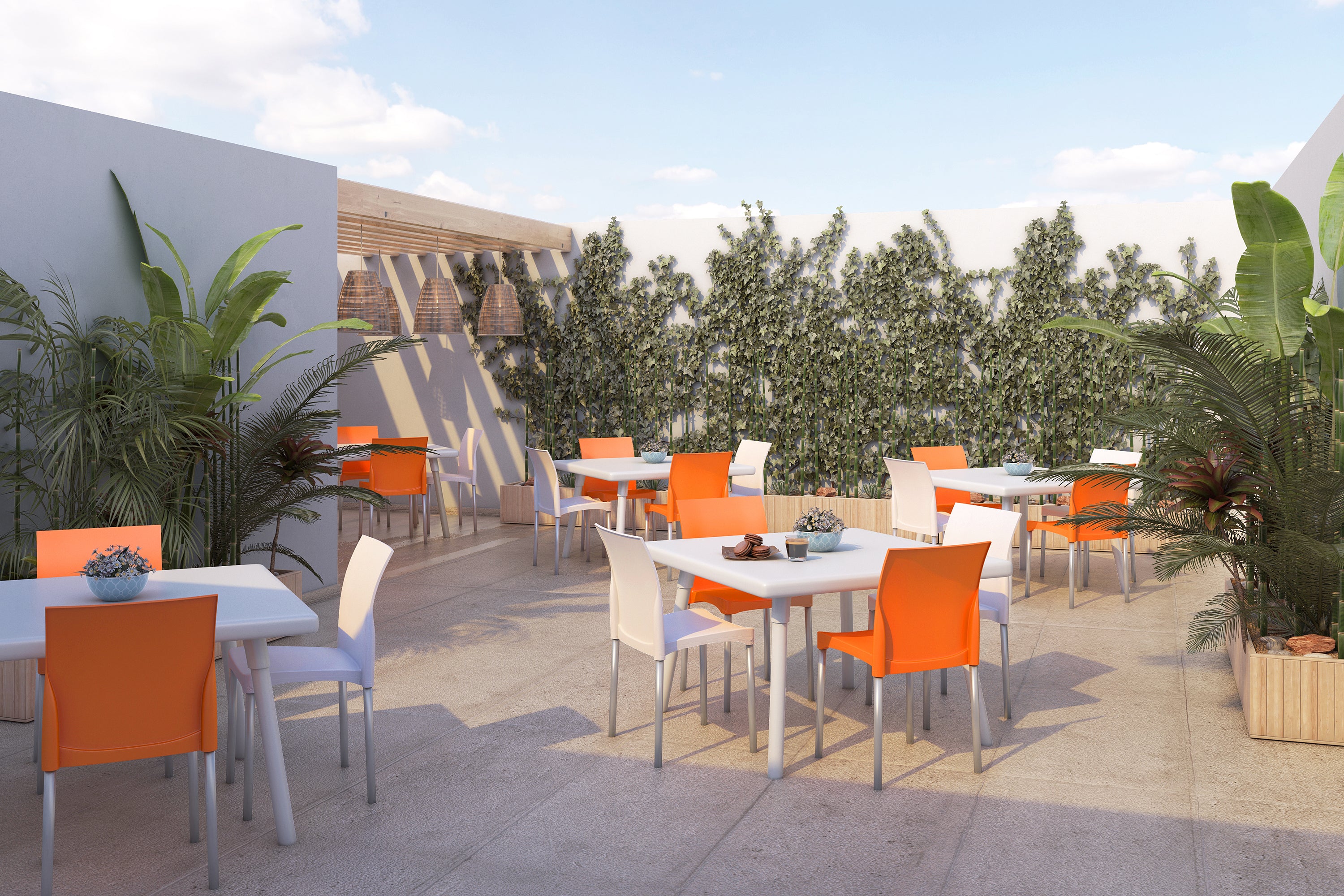 Silla Ocean combinada en ambiente contemporáneo