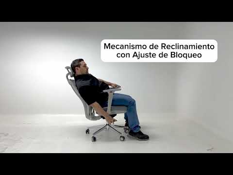 Base cromada elegante de Silla Organic mesh