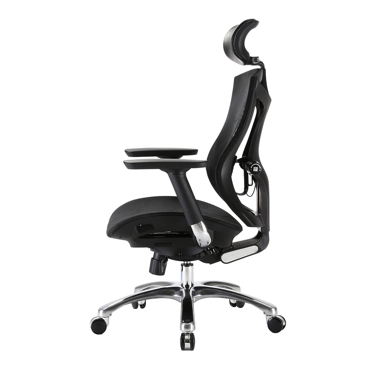 Vista lateral de la Silla Ejecutiva S1 Mesh Negro