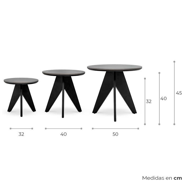 Set de Mesas Nido Elix - Ergonomik Mesa Nido Tamarindo