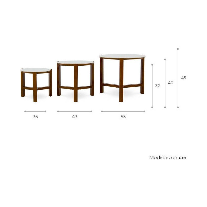 Set de Mesas Nido Kliet - Ergonomik Mesa Nido Tamarindo