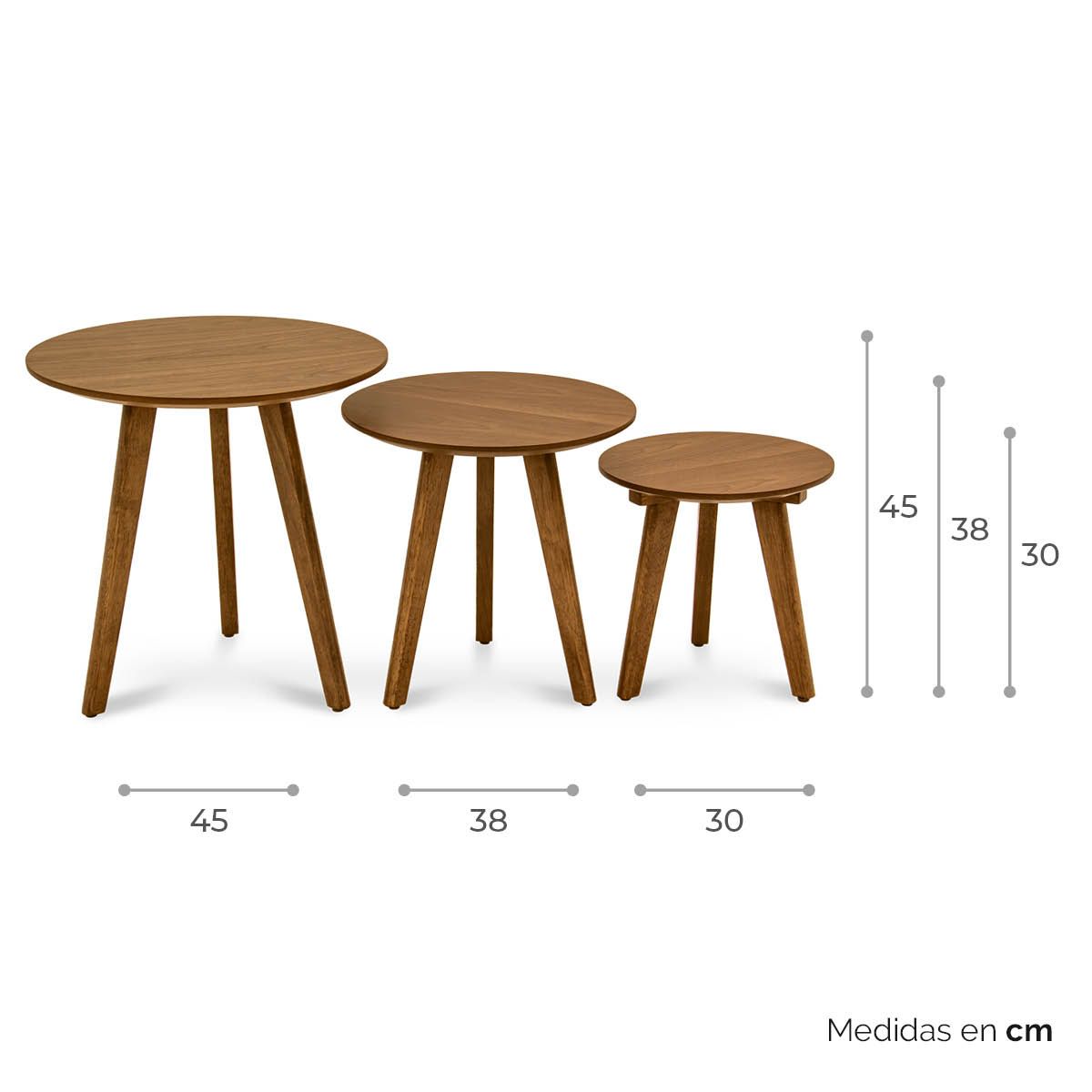 Set de Mesas Nido Neuk - Ergonomik Mesa Nido Tamarindo