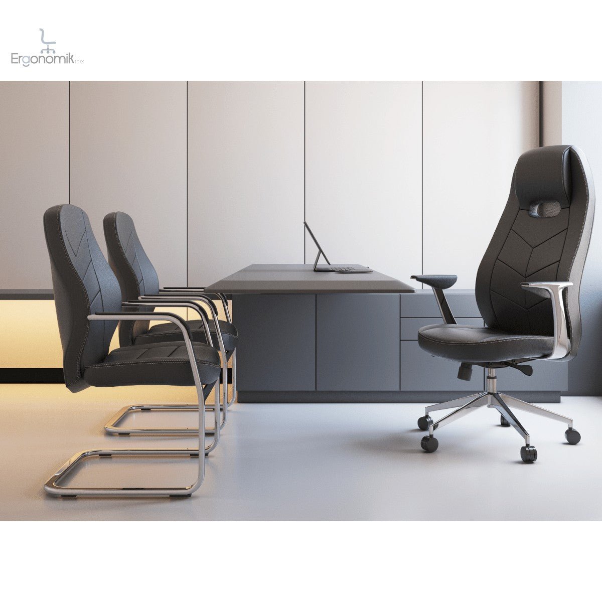 Silla Alufsen Visita - 2 piezas - Ergonomik silla operativa OFFIHO