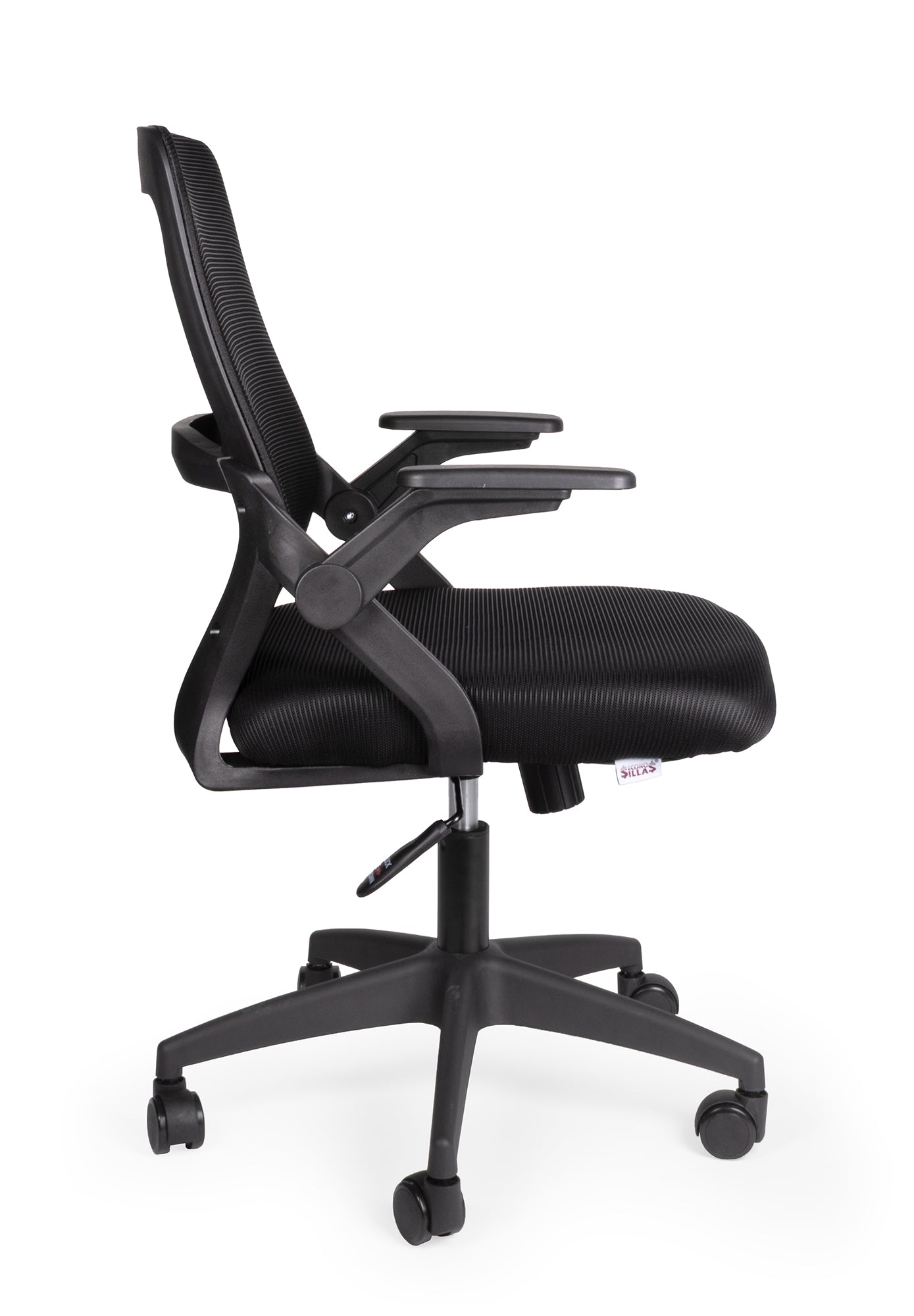 Diseño lateral mostrando estructura ergonómica de la Silla Arezzo