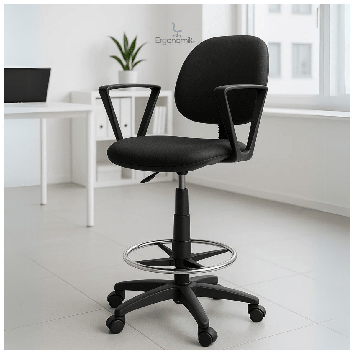 Silla Cajero Regia en Tela con Brazos 1007 - Ergonomik pieza OFIK