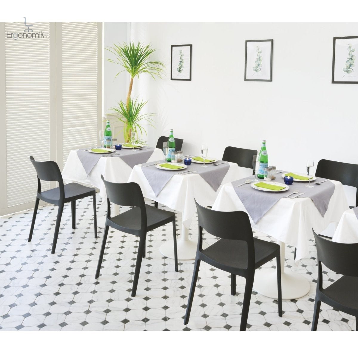 Silla de visita La Vie - 4 piezas - Ergonomik Silla de visita exterior OFFIHO