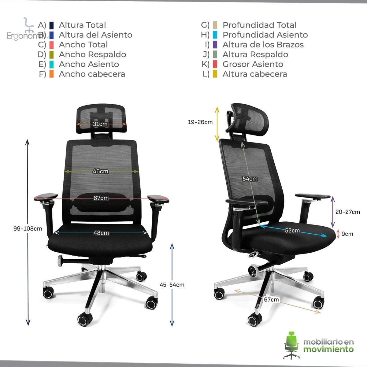 Silla Directiva Alfa - Ergonomik silla de oficina MEM