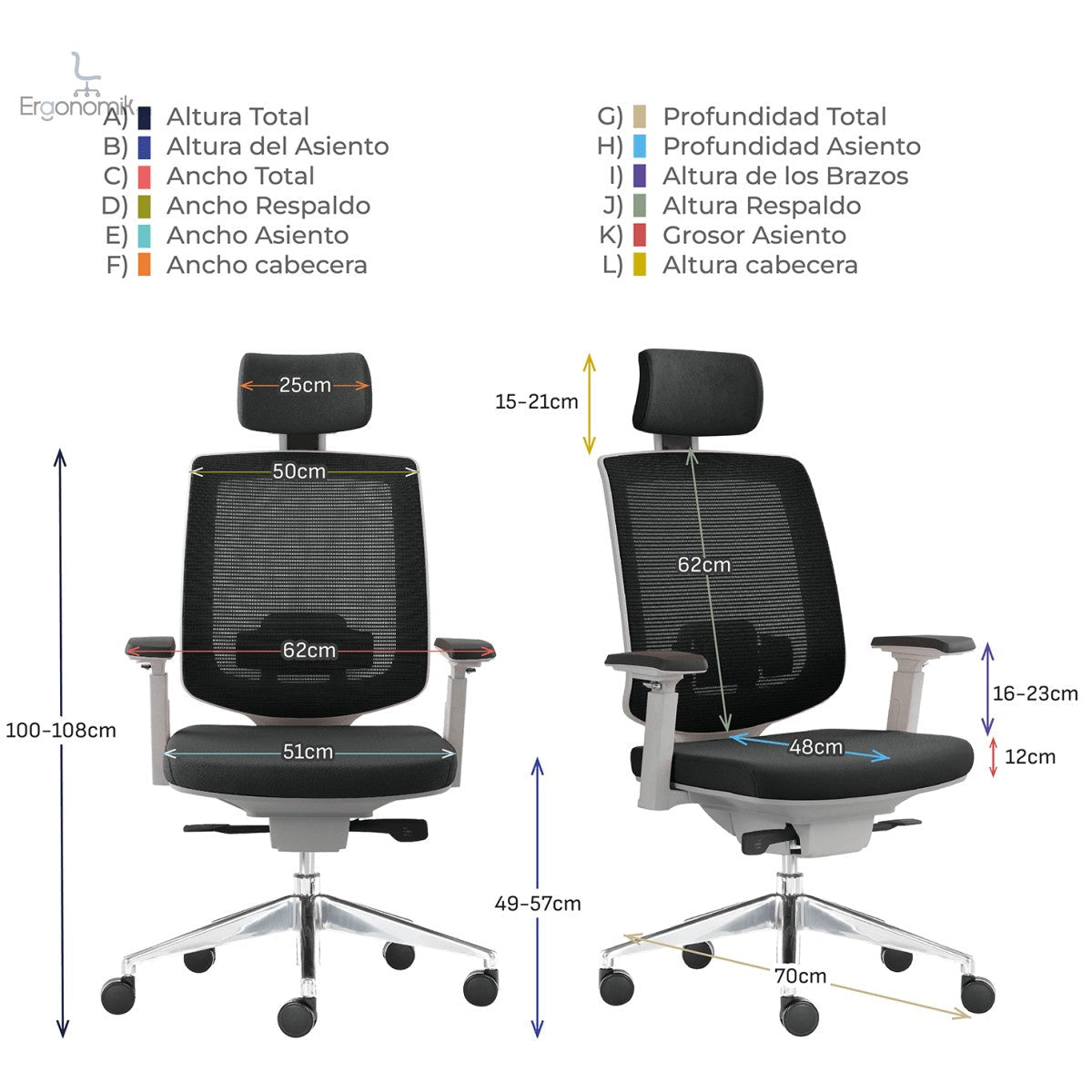 Silla Directiva Finisterre - Ergonomik silla ejecutiva MEM