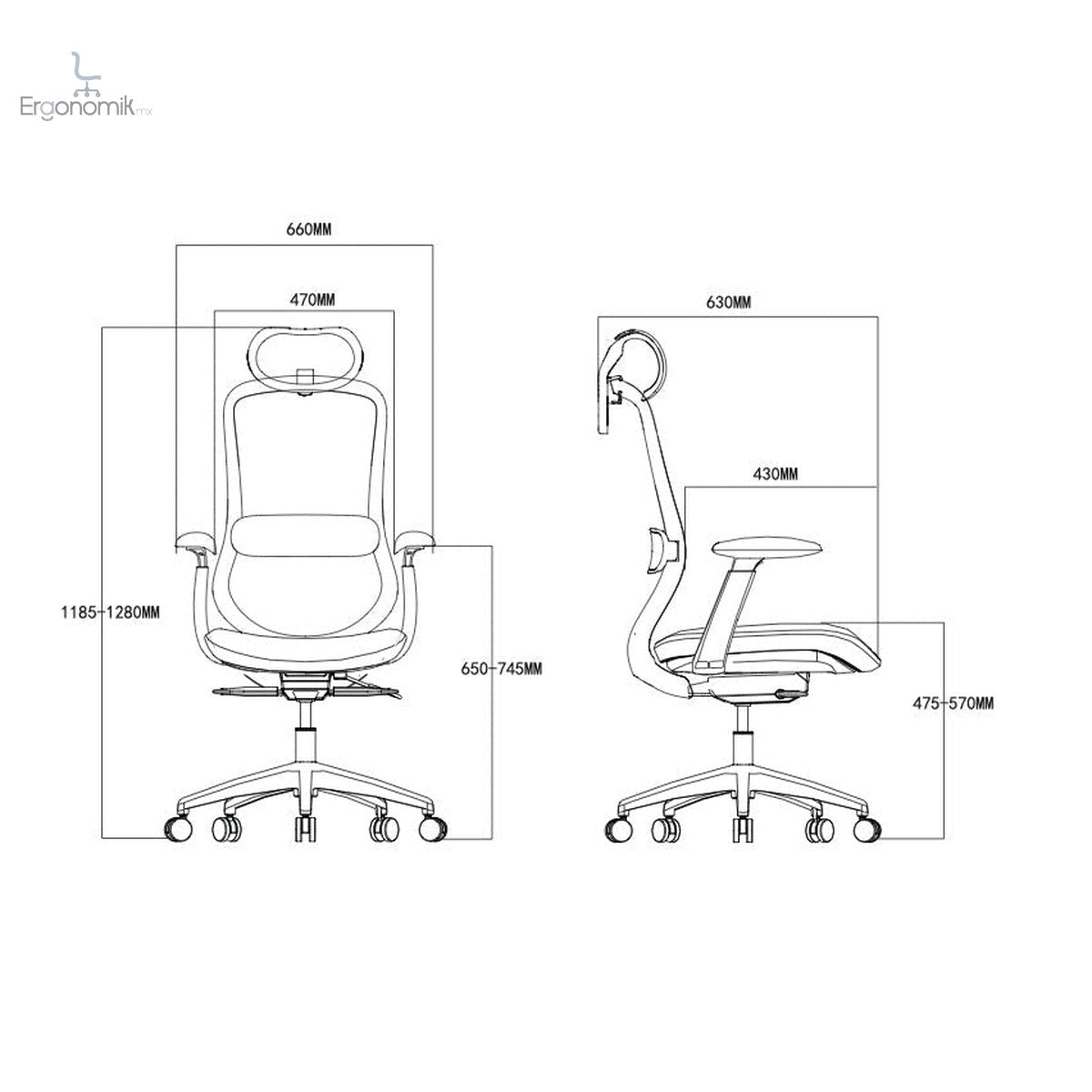 Silla Directiva Londres - Ergonomik silla directiva MEM