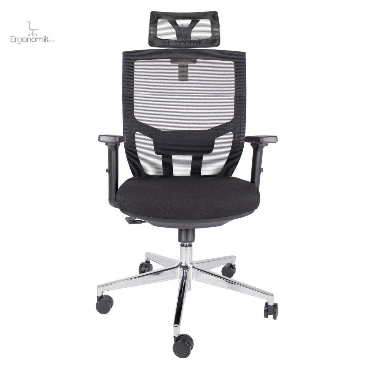 Silla Ejecutiva Aiko Negro Con Cabecera | Muebles ergonomicos en Mexico | Ergonomik
