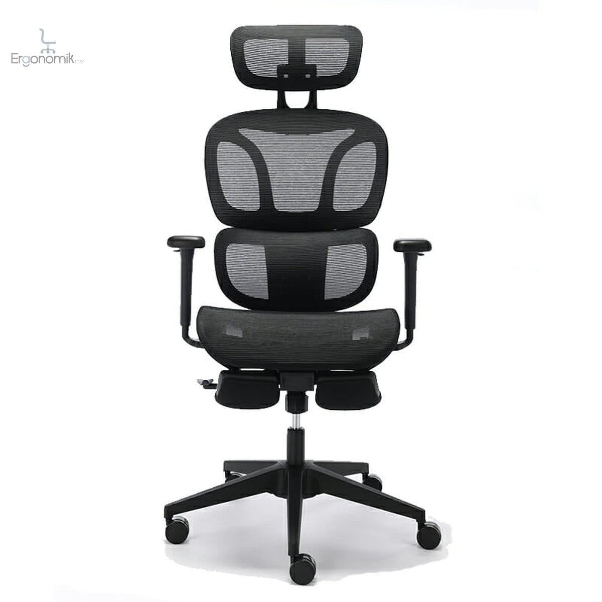 Silla Ejecutiva H10 Con Descansa Pies Y Brazos 3D Mesh Negro - Ergonomik silla ergonomica OFIK