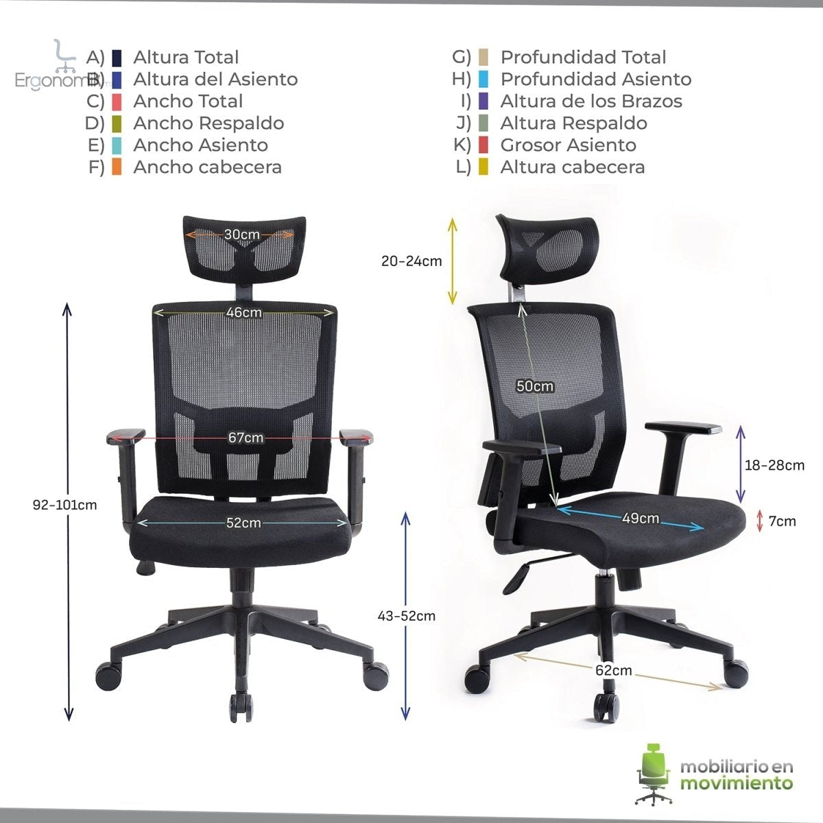 Silla Ejecutiva Habana - Ergonomik silla ejecutiva MEM