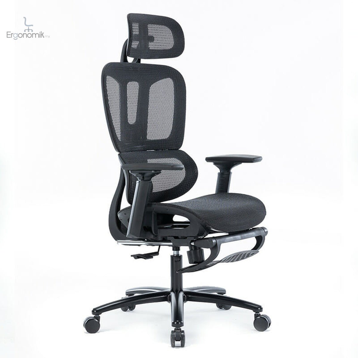 Silla Ejecutiva Nexus en Mesh con descansa Pies Negro - Ergonomik silla ergonomica OFIK
