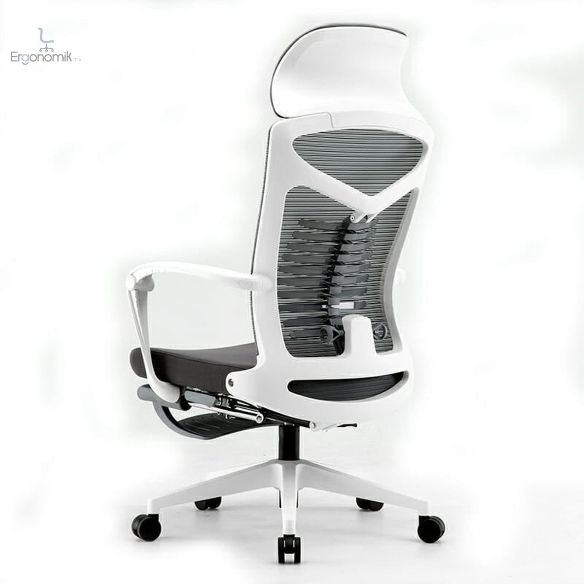 Silla Ejecutiva S81 Con Descansa Pies Color Blanco/Gris - Ergonomik silla ergonomica OFIK