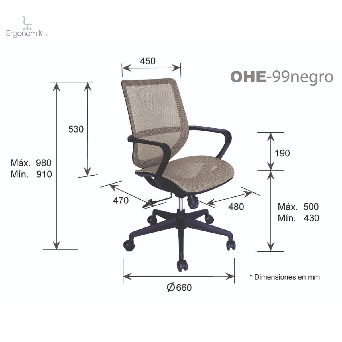 Silla Evolution - Ergonomik silla operativa OFFIHO