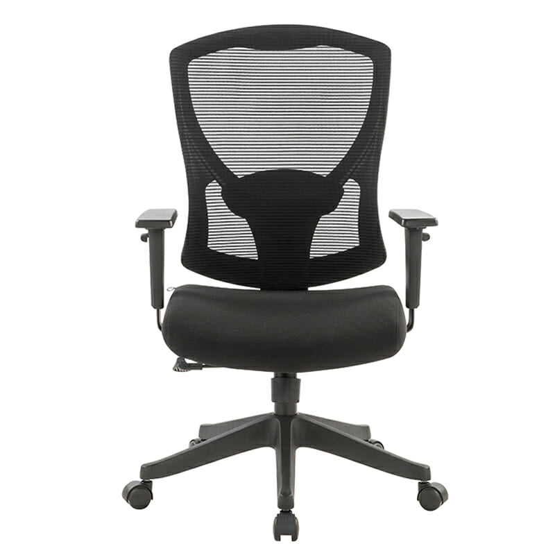 Vista trasera de la Silla Semi-Ejecutiva H5 negra