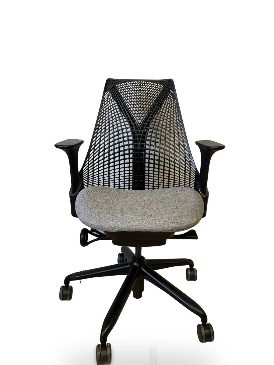 Silla Herman Miller Sayl Negro asiento Gris - Preowned - Ergonomik Silla de Oficina Herman Miller