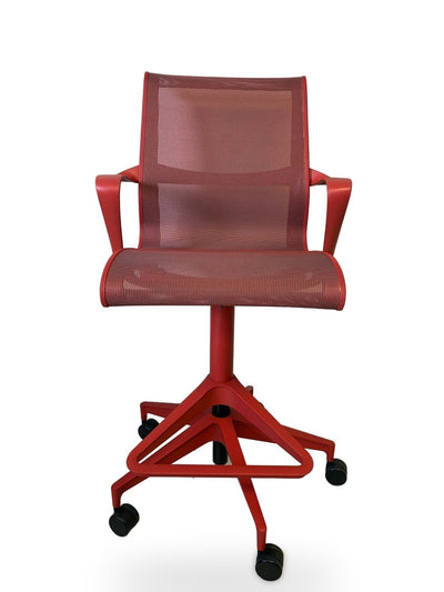 Silla Herman Miller Setu Alta Roja - Exhibición - Ergonomik Silla de Oficina Herman Miller