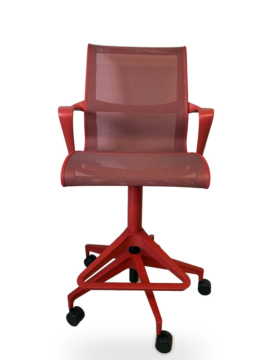 Silla Herman Miller Setu Alta Roja - Exhibición - Ergonomik Silla de Oficina Herman Miller