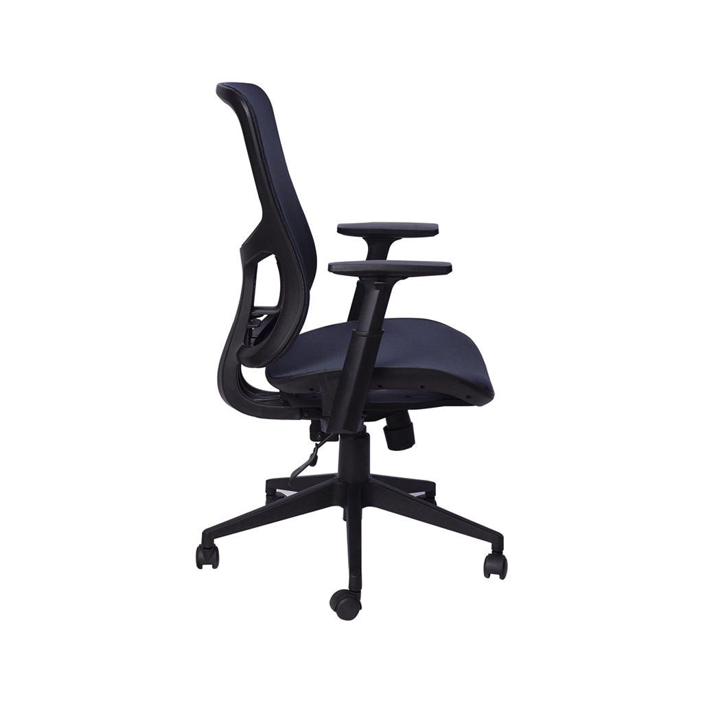 Respaldo de malla transpirable con soporte lumbar integrado