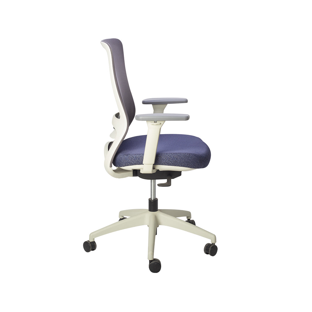 Vista lateral de la Silla Operativa 180 con respaldo ergonómico